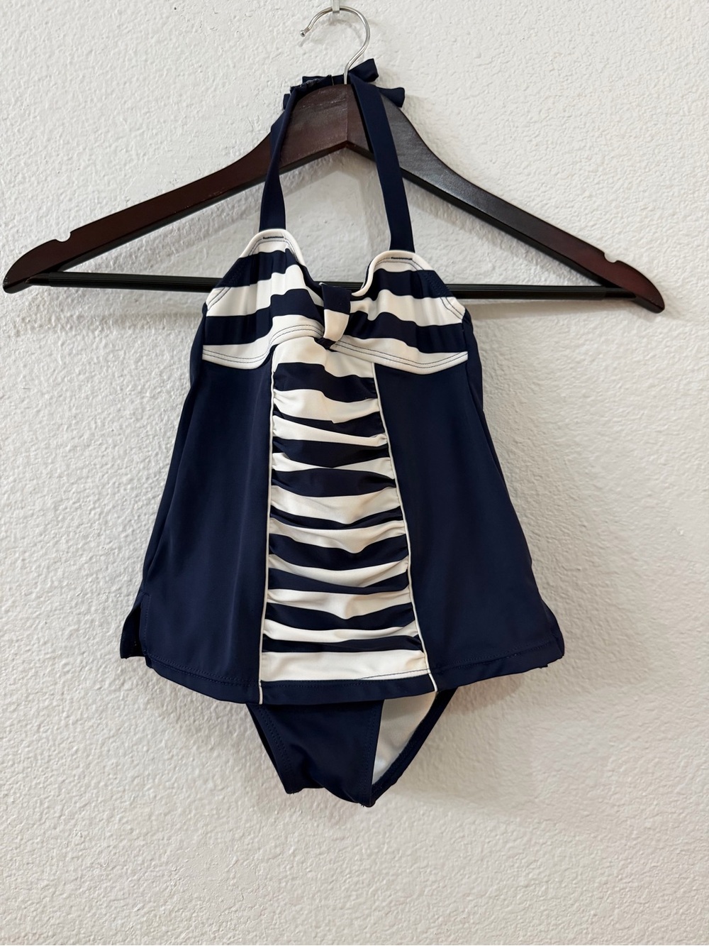 Janie and Jack Navy and White Striped One-Piece Swimsuit